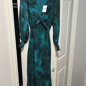 Sheer Elegance Green Dress